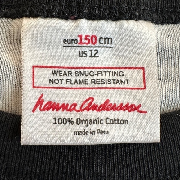 Hanna Andersson pajamas Top Children's Size 12 Organic Cotton Snug Fit Snowflake - Picture 4 of 13